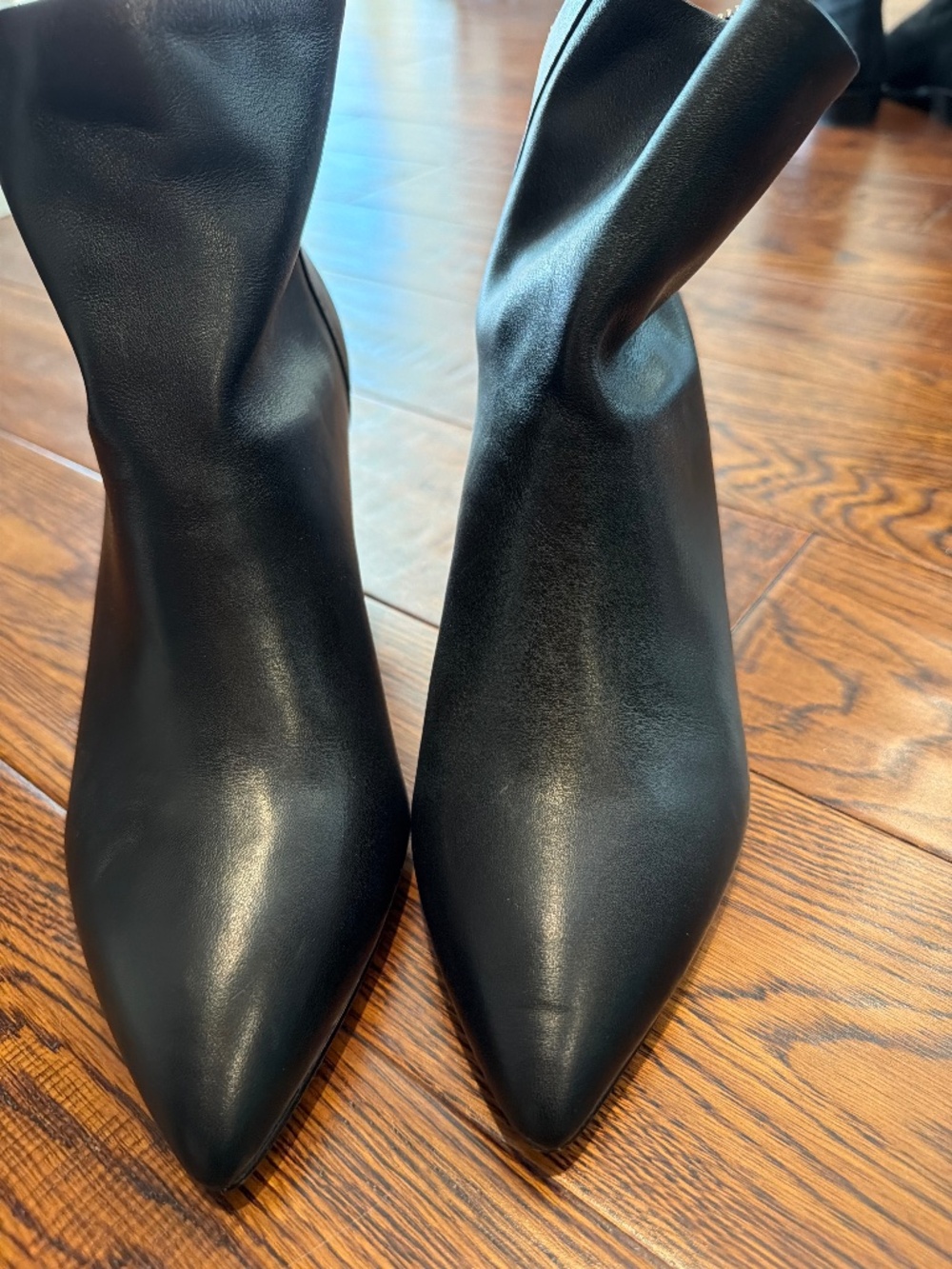 NWT Steve Madden Black Pointed Toe Wedge Booties | 8.5